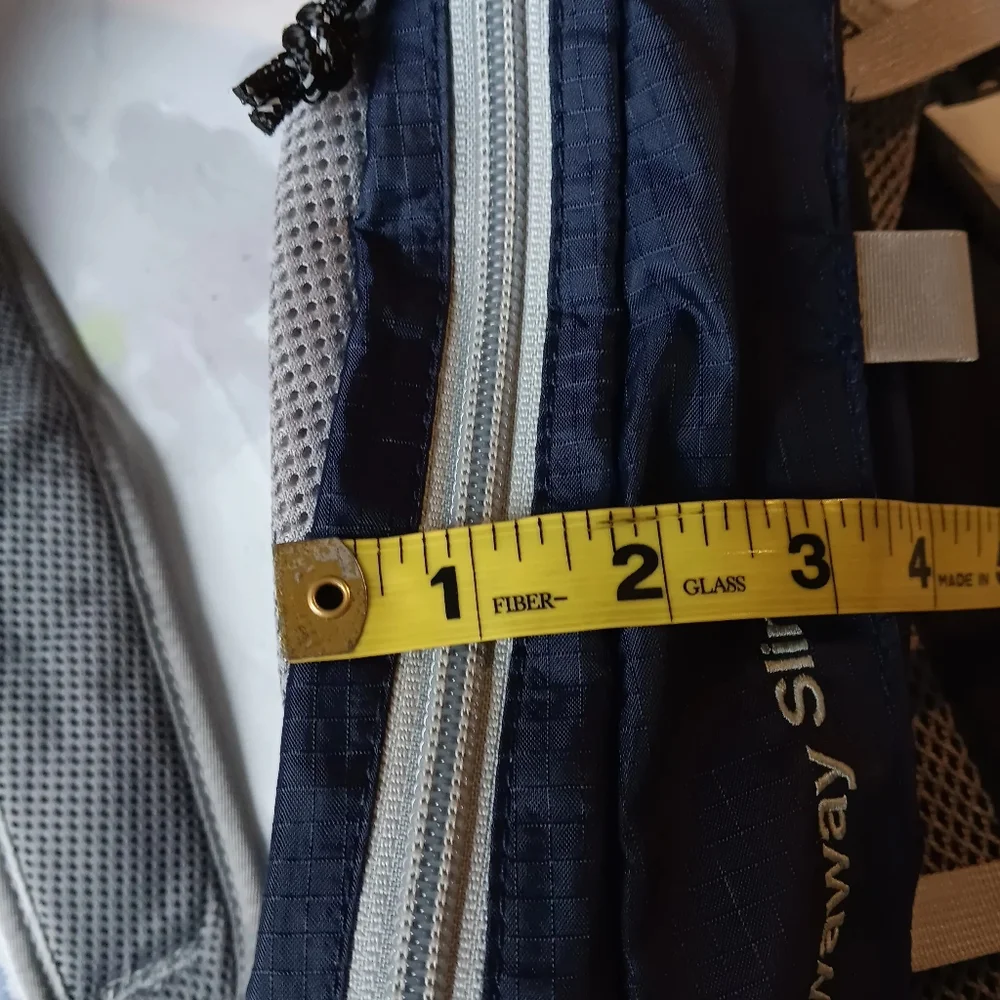 L.L. Bean Navy and Gray Stowaway Sling Backpack